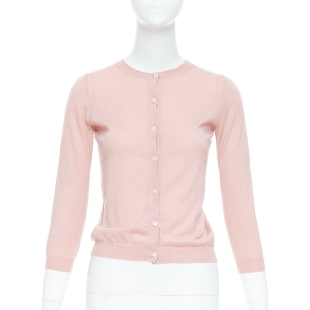 Prada Cashmere Button Cardigan Sweater